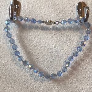 Vintage blue necklace and bracelet set